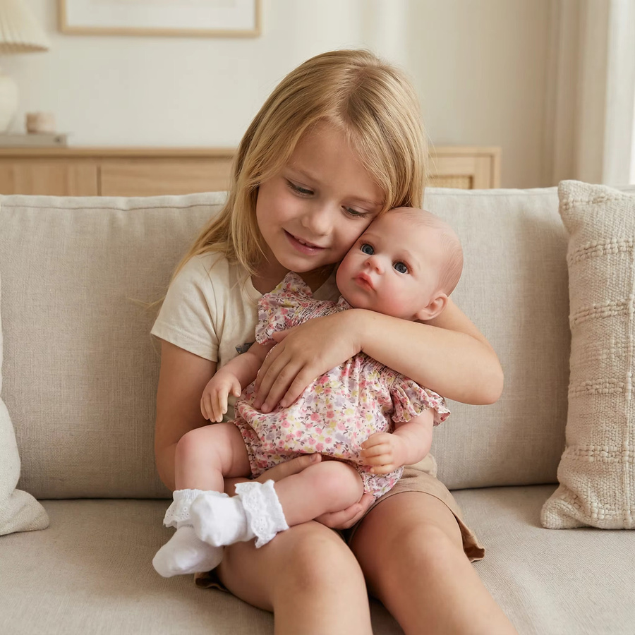 NPK 18-Zoll-Neugeborene Babypuppe, lebensechte Kuschelfigur - Bild 2