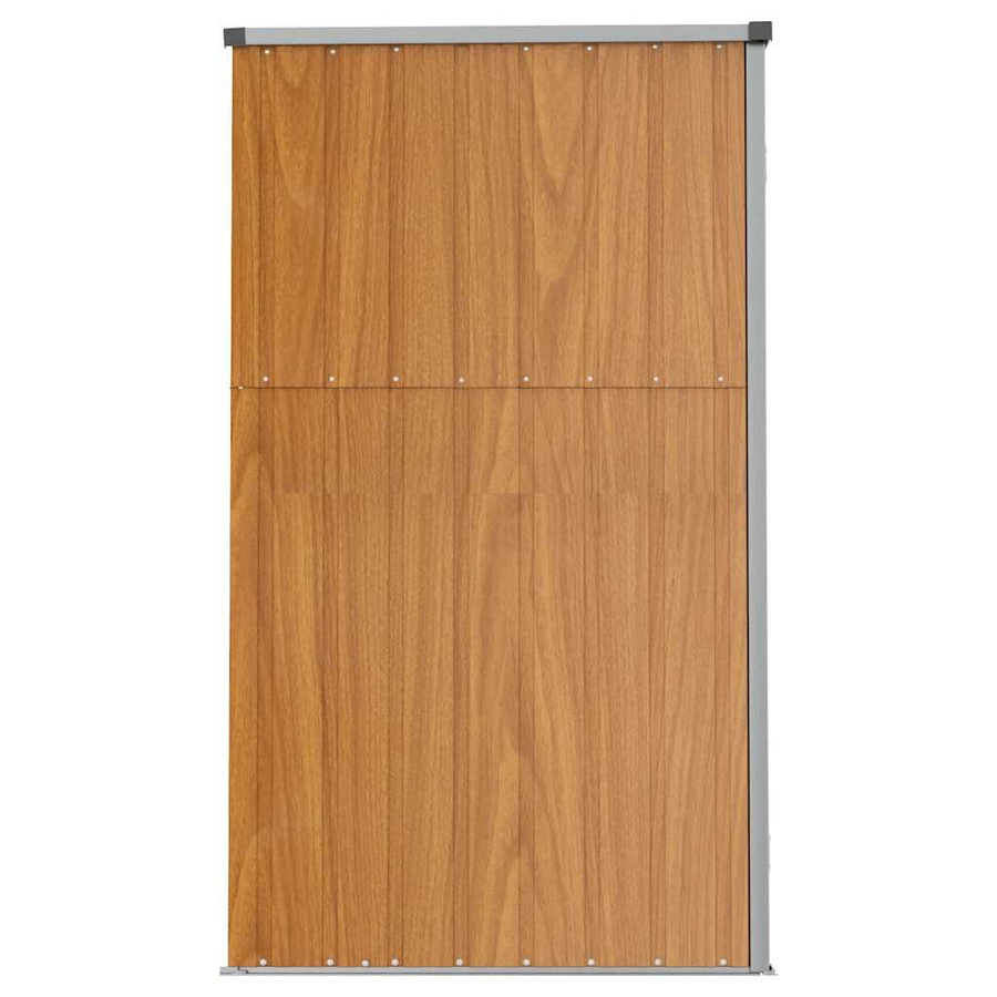 vidaXL Geräteschuppen aus verzinktem Stahl in Braun mit Schrägdach, B: 225 cm, H: 161 cm, T: 89 cm - Bild 3