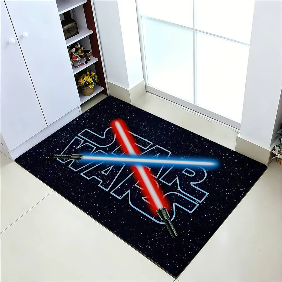 Beast Kingdom S-Star W-Wars Teppich, rutschfeste rechteckige Matte in Schwarz, B/T: 60 x 40 cm - Bild 5