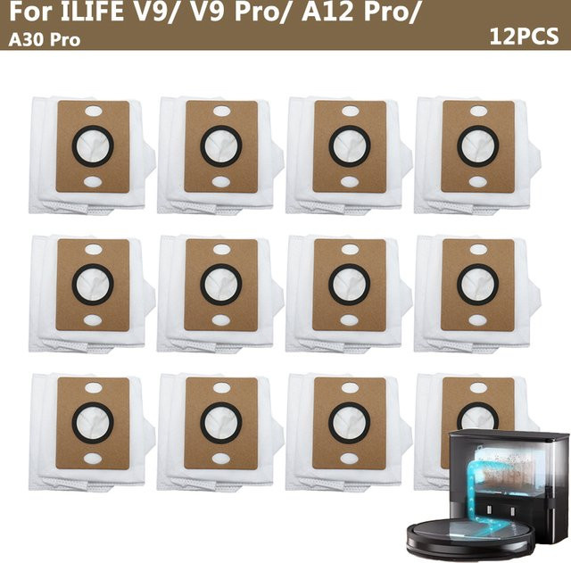 ILIFE V9 Pro Ersatz-Staubbeutel-Set in Weiß für Roboterstaubsauger V9 A12 Pro A30 Pro - Bild 1
