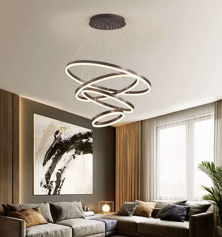 KAGU LED Pendelleuchte in Ringform, Schwarz, Loft-Design für Wohnzimmer, Esszimmer und Küche - Bild 3