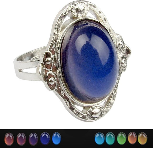 weyena Stimmungsring, oval, Silber, Unisex - Bild 1