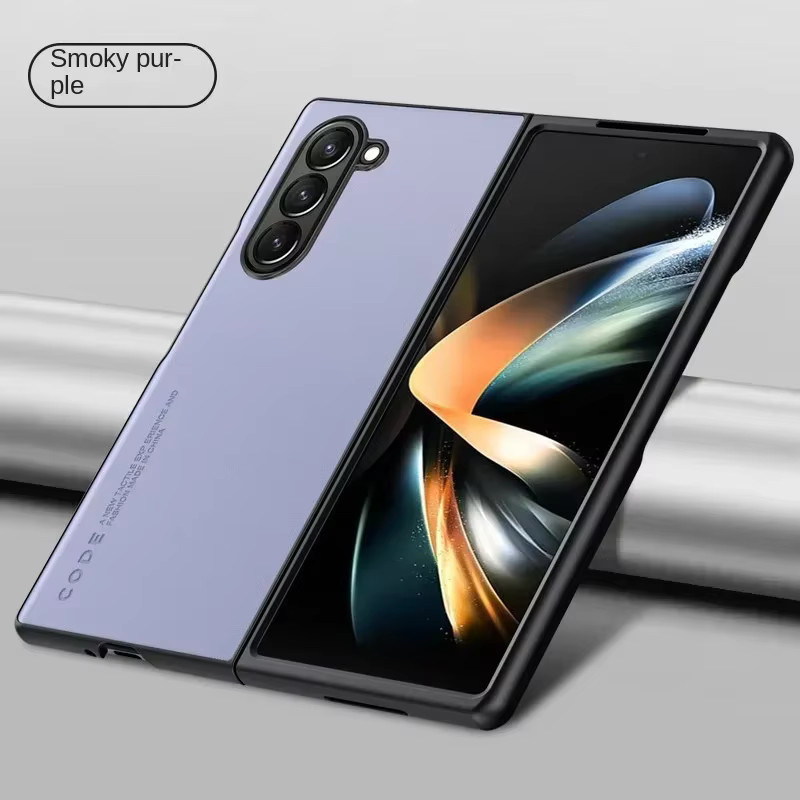 Schutzhülle aus Kohlefaser und PU-Leder für Samsung Galaxy Z Fold 7 6 5 4 3 5G in Gelb - Bild 2