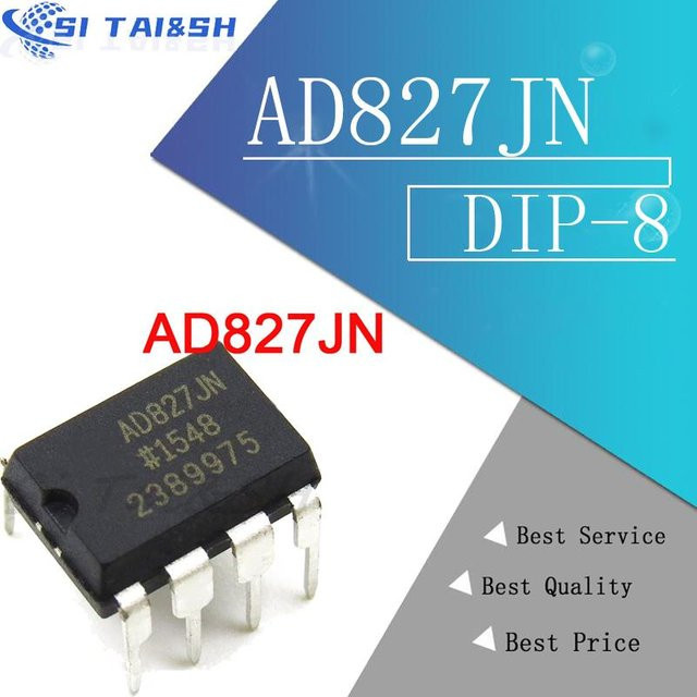 Si Tai&SH AD827JN AD827JNZ Dual Op Amp Audio Verstärker DIP-8, 2 Stück, Schwarz - Bild 1
