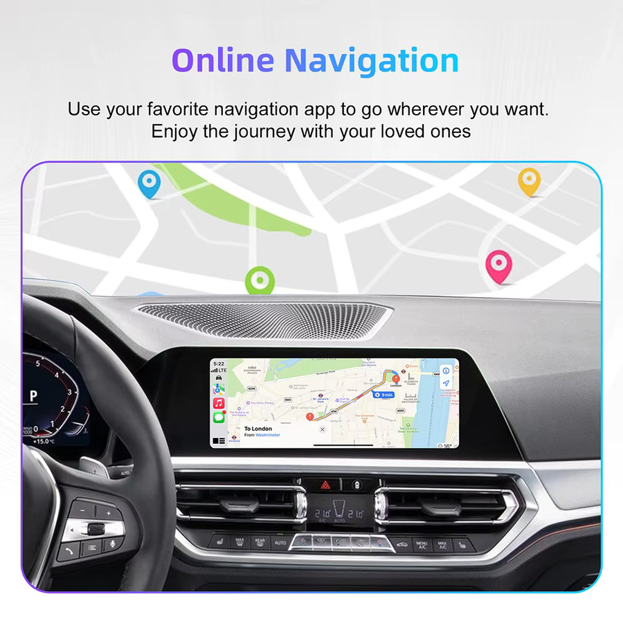 ANYFAR Kabelloses CarPlay und Android Auto Interface für BMW EVO MGU ID5 6 7 System, Schwarz - Bild 5