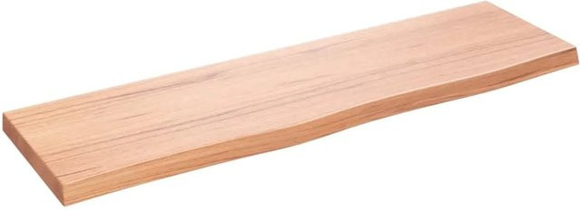 vidaXL Waschtischplatte aus Eichenholz in Braun, B/T/H: 100 x 30 x 4 cm - Bild 1
