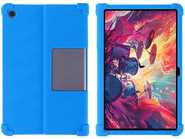 Stoßfeste Silikonhülle mit Ständer für Lenovo Tab Plus 11,5 Zoll TB351FU in Blau - Bild 1
