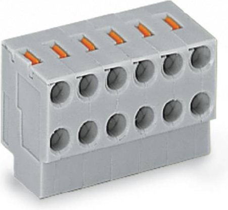 WAGO Buchsengehäuse-Kabel 252 Polzahl Grau, Rastermaß 3.50mm, 300 Stück, 252-105 - Bild 1