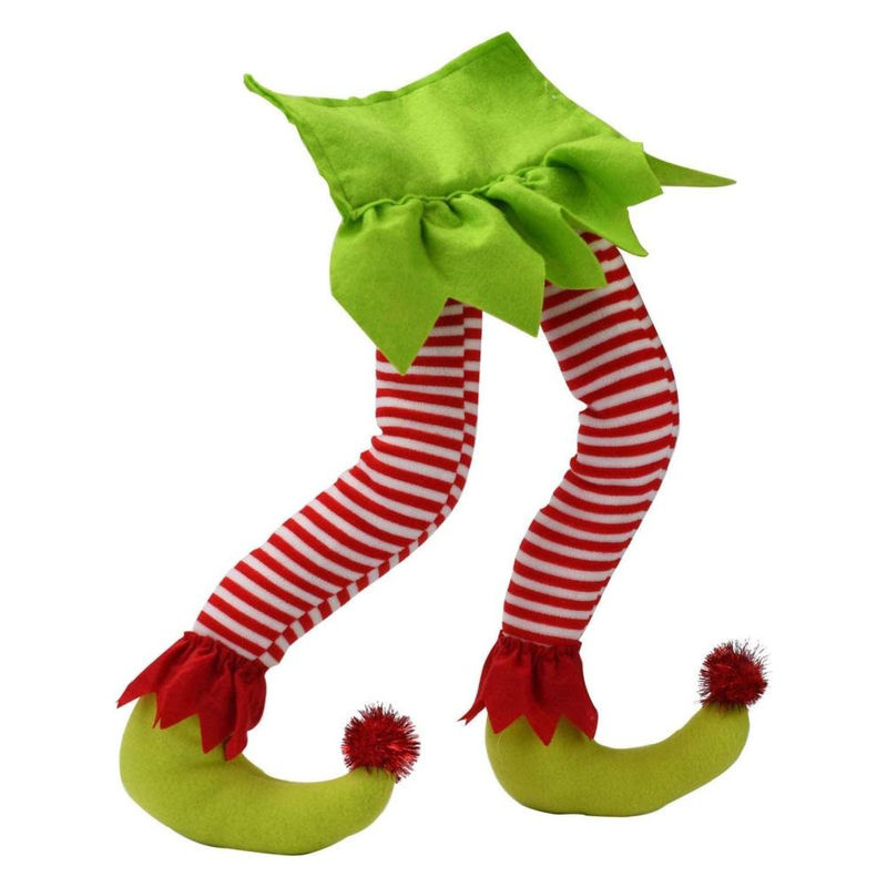 TOMTOP JMS Weihnachtself als hängende Weihnachtsdekoration aus Textil, mehrfarbig - Bild 6