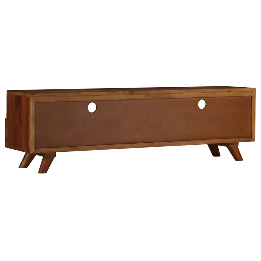 vidaXL TV-Schrank aus Altholz Massiv in Braun im Retro-Design, B/T/H: 140 x 30 x 40 cm - Bild 2