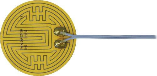 Thermo TECH Heizfolie selbstklebend aus Polyester, 12 V/DC & 12 V/AC, 15W, Schutzart IPX4, Farbe: Gelb, Durchmesser: 90 mm - Bild 1