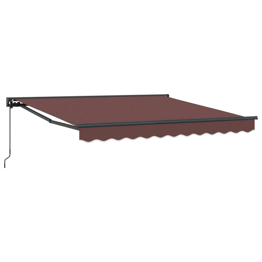vidaXL Markisenrahmen Braun mit Polyester-Markise und PU-Beschichtung B/T: 350 x 250 cm - Bild 2