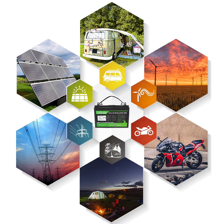 VariCore LiFePO4 Batteriepack 12V 180Ah mit 4S BMS in Schwarz für Wohnmobile, Golfcarts und Solarstromspeicher - Bild 3