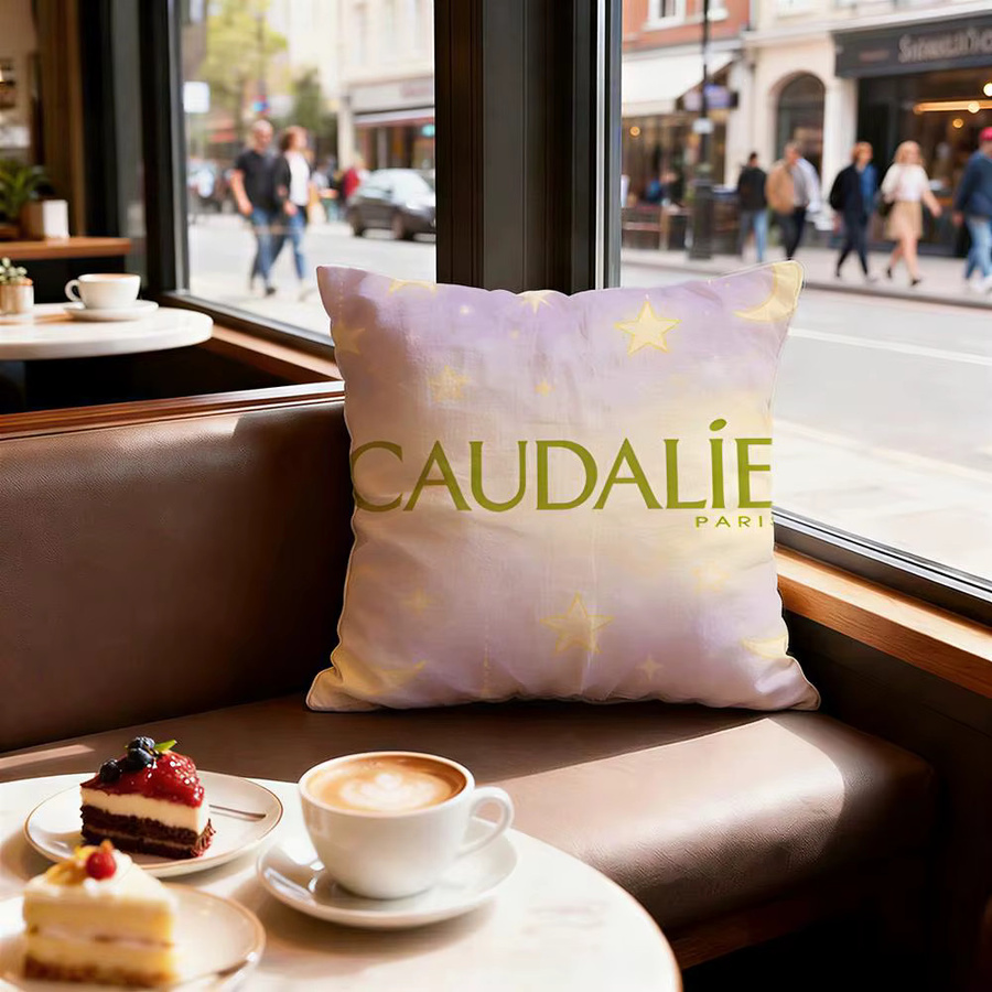 Caudalie Kissenbezug Set 4-teilig mit Grafik-Design in Weiß - Bild 1
