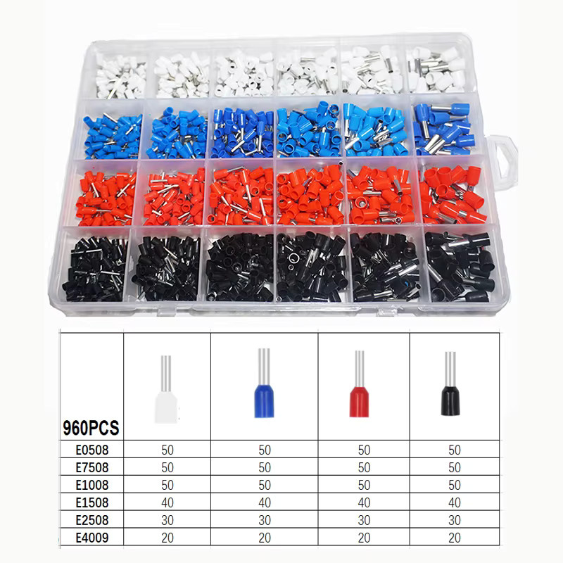 DBWLI Aderendhülsen Set mit 960 Stück, Elektrisches Crimp-Terminal-Kit, Multicolour - Bild 2