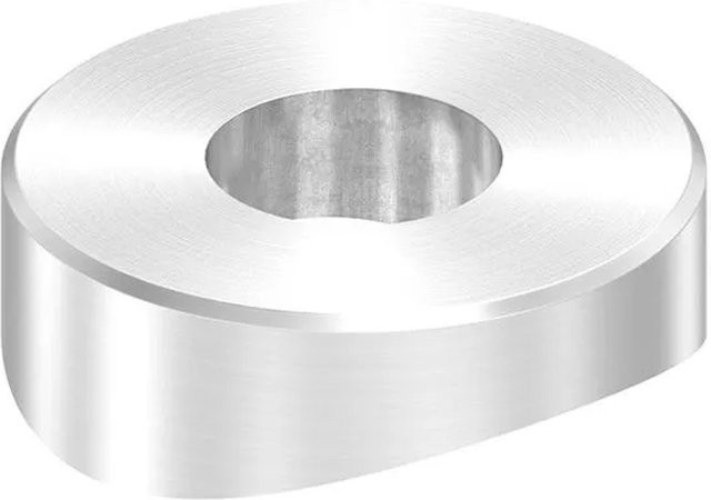 FeNau Ausgleichsstück aus Edelstahl in Silber für Rundrohr Ø 48 mm, Durchmesser: 25 mm - Bild 1