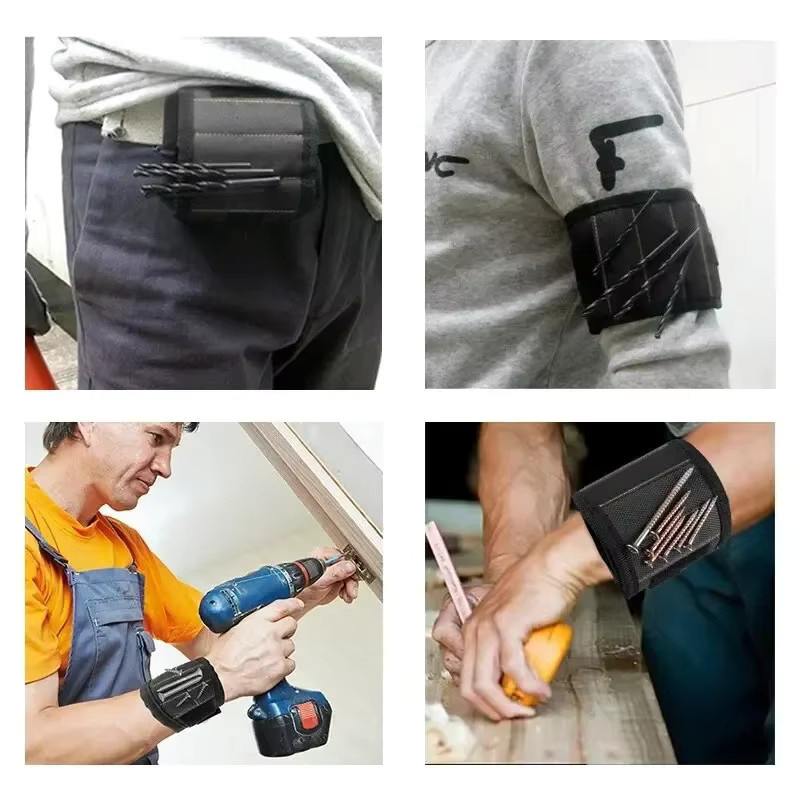ZEXEF Magnetisches Werkzeug-Armband mit verstellbarer Tasche für Schrauben, Nägel und Kleinteile - Bild 4
