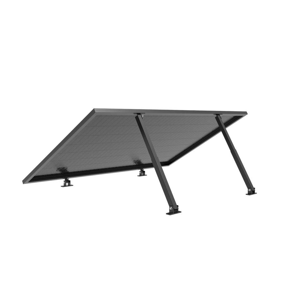 Kseng Solarmodul Halterung für Balkonkraftwerke aus Aluminium in Schwarz mit einstellbarem Winkel von 10-35 Grad für Flachdach, Wand, Boden oder Garage - Bild 2