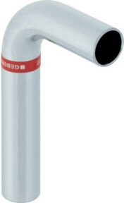 Geberit Passbogen Mapress C-Stahl 90 Grad silber außen verzinkt Durchmesser: 54 mm - Bild 1