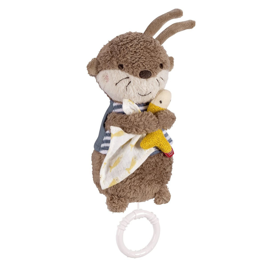 Fehn Otter Geschenk-Set, Schmusetuch, Spieluhr & Greifling, 3-teiliges Set - Bild 2