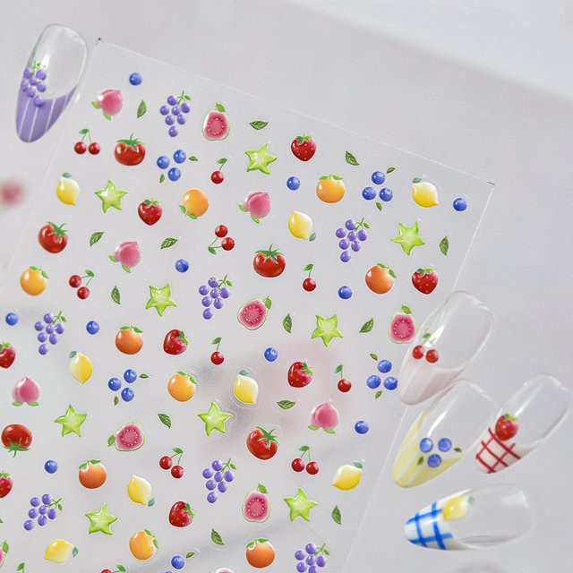 NAILFYOU Nagelsticker Mini-Frucht, Bunt, Glänzend - Bild 1