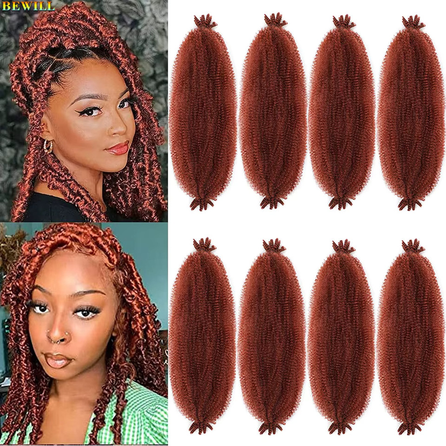 Bewill Ombre Ginger Springy Afro Twist Marley Flechthaar, 350g - Bild 3
