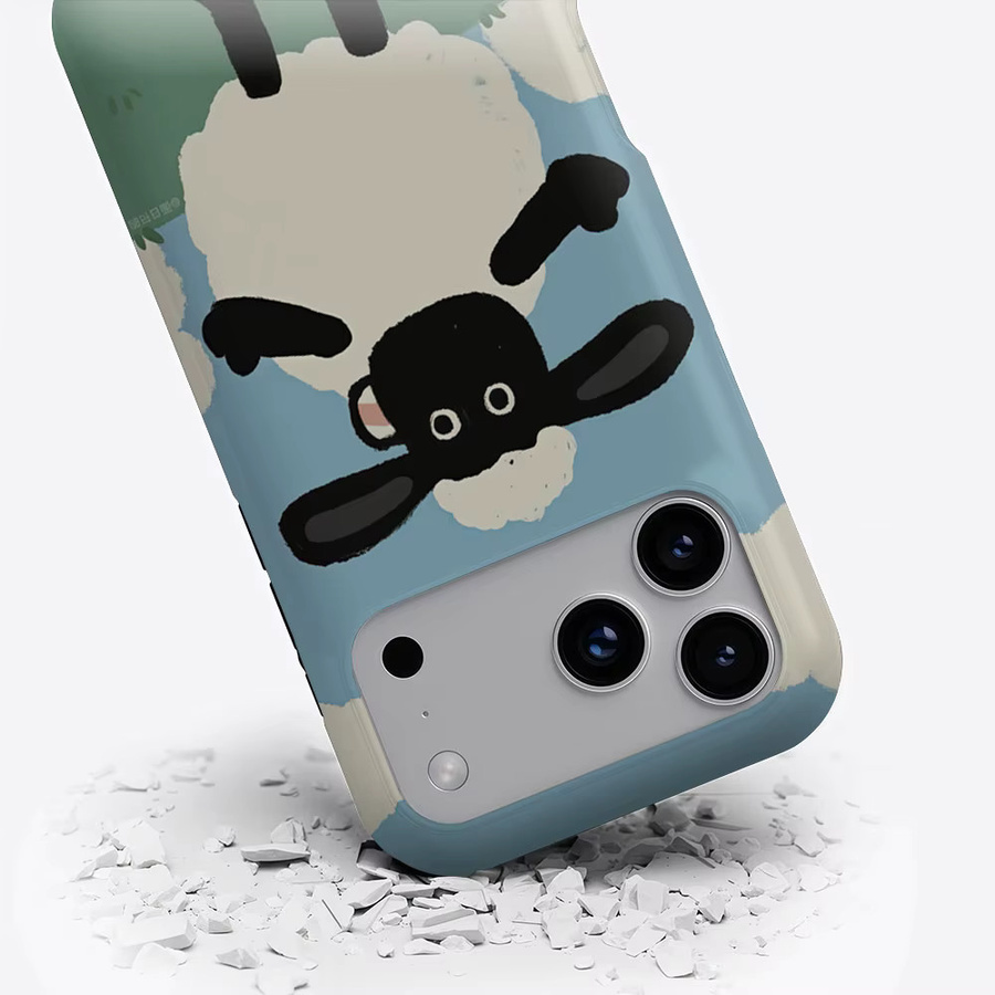 Aurbe Matte 2-in-1 MagSafe Hülle mit Film für iPhone 17 16 15 14 Plus Pro Max Stoßfeste Hartschale Shaun Sheep Case Multicolour - Bild 3