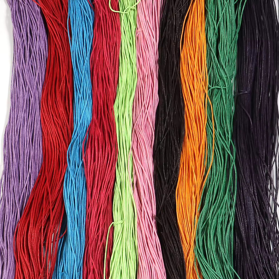 Louleur Perlen Schnur, gewachste Baumwolle, bunt, 1 mm, 70 m - Bild 5