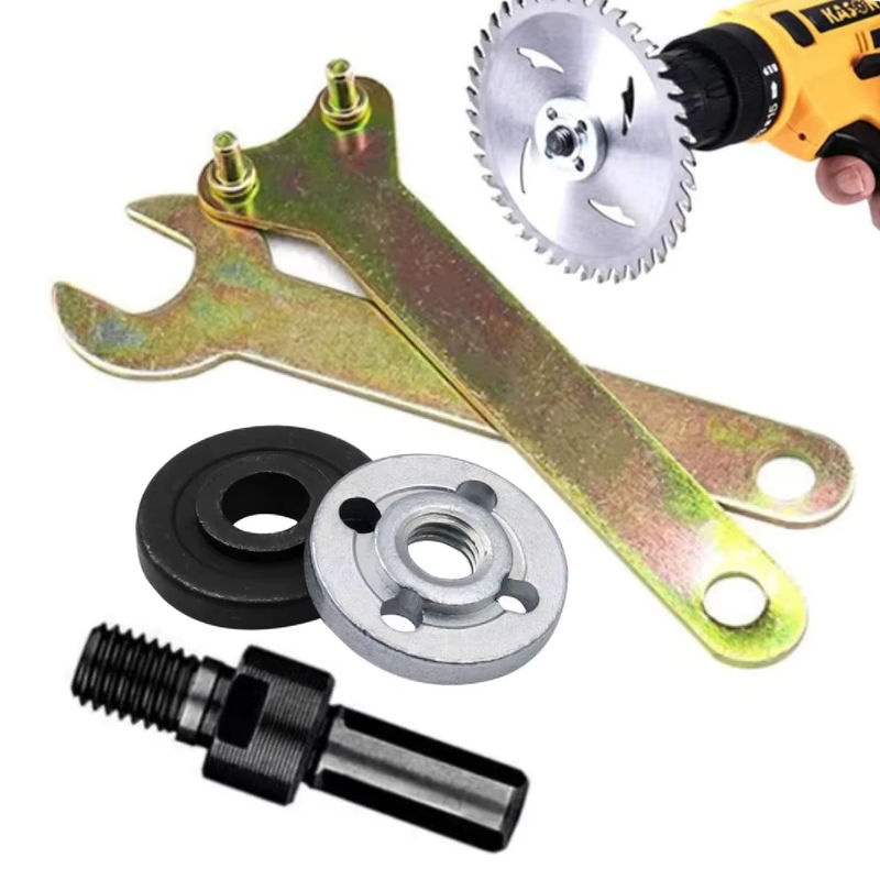 FNICEL Adapter Set für Bohrmaschine und Winkelschleifer zur Nutzung von Trenn- und Polierscheiben aus Metall, 10mm - Bild 6