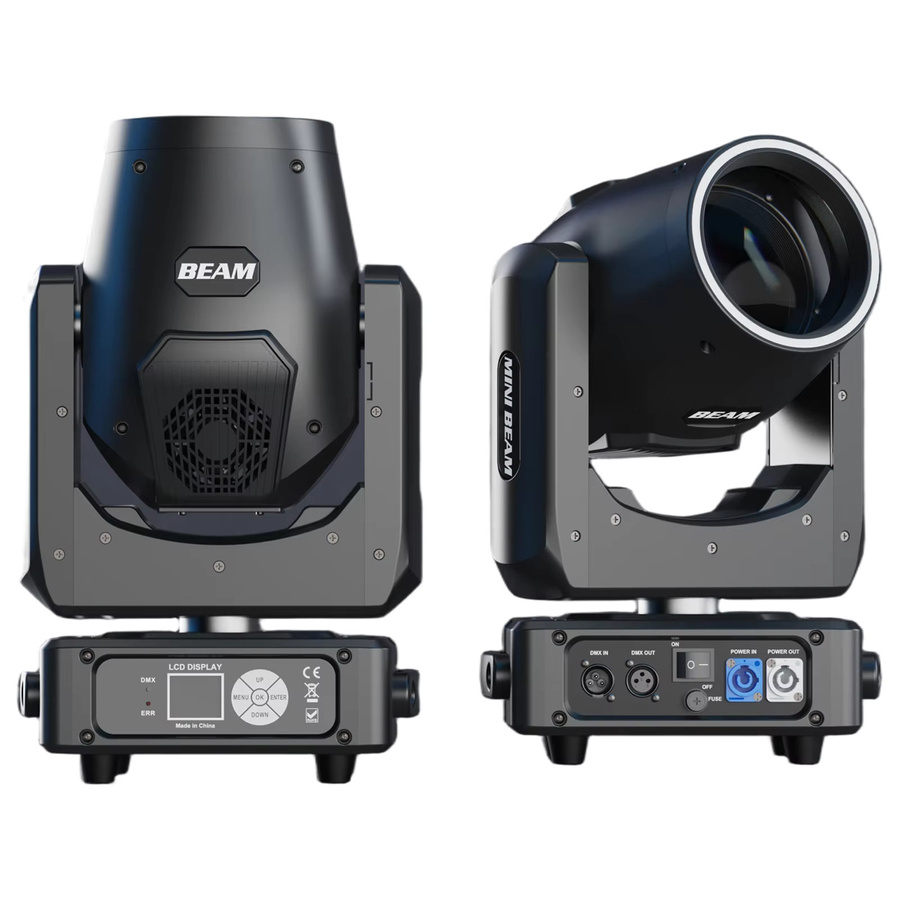Yiflamefly 2er Set Mini Beam Moving Head Lights mit Ring, 230W LED Bühnenbeleuchtung, RGBW, 14 Gobos, 13 Farben und Regenbogeneffekt, Schwarz - Bild 6