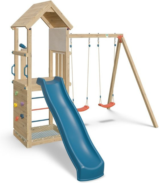 Trigano Spielturm SMART XPLORER 2 aus Holz mit Rutsche, Sandkasten, Schaukelsitzen und Kletterwand - Bild 1