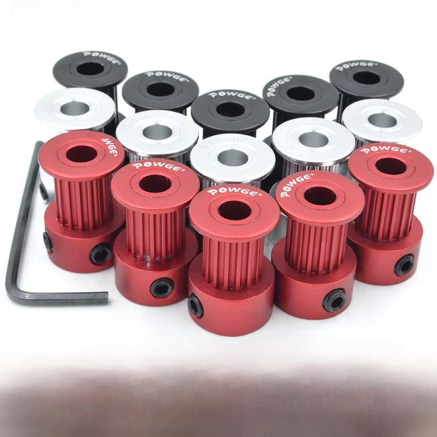 Powge GT2 Zahnscheibe mit 16 Zähnen und 5mm Bohrung für offene Synchronriemen der Breite 6mm oder 10mm in Multicolor - Bild 1