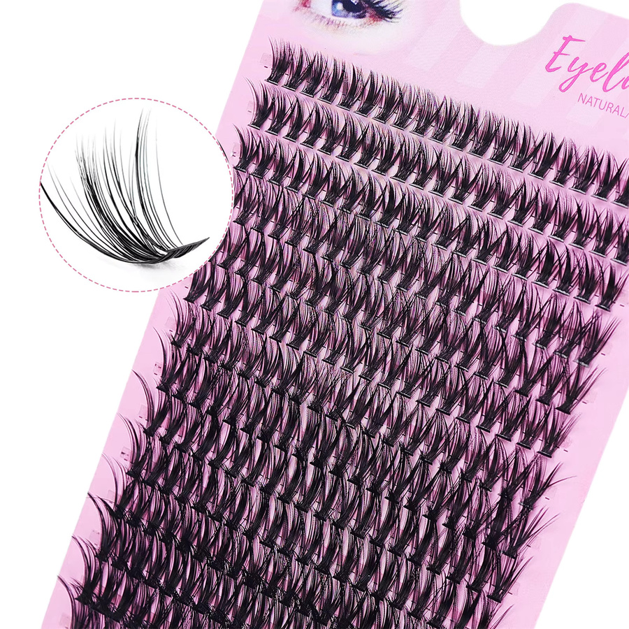 JIEFUXIN Künstliche Wimpern, 40D Cluster, 8-16mm Mix, Unisex - Bild 5