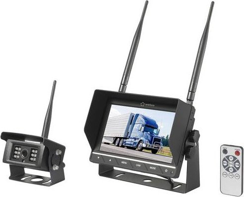 Renkforce RV2,4-7 Rückfahrvideosystem mit 2 Kamera-Eingängen und Wi-Fi in Schwarz Matt - Bild 1