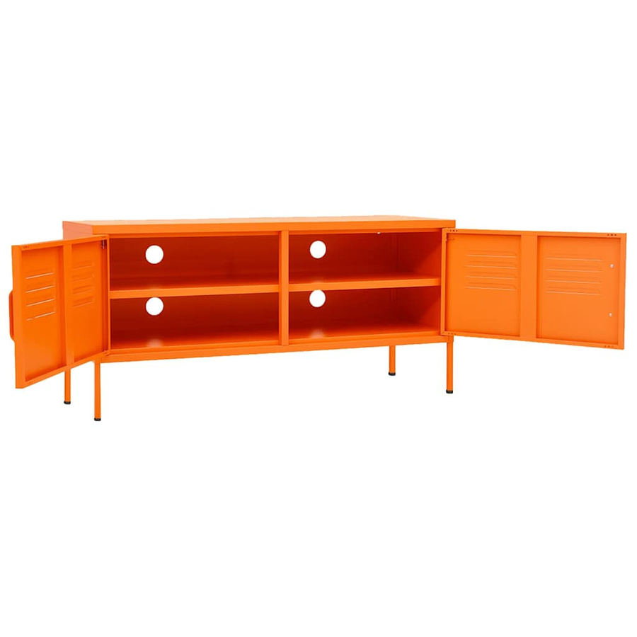 vidaXL TV-Schrank aus Stahl in Orange B/T/H: 105 x 35 x 50 cm - Bild 3