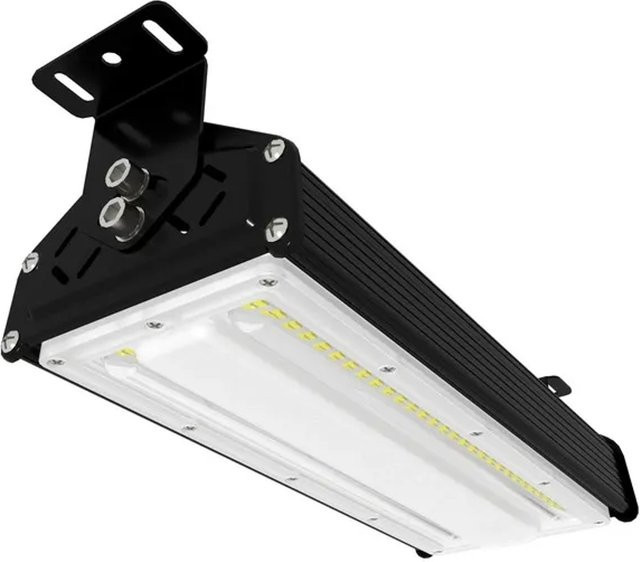 LUXULA LED Hallenleuchte Linear Highbay 50W 6000lm 5000K Neutralweiß Schwarz IP65 IK08 - Bild 1