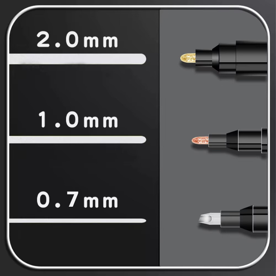 Permanente Chrom Spiegel Marker Stifte für DIY und Auto Styling in Gold und Silber - Bild 4