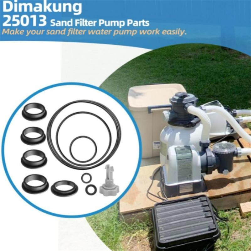 Xudikou Dichtungsreparaturset für Pool Sandfilterpumpen mit L-förmigen O-Ringen und Entlüftungsventilen zur Leckverhinderung - Bild 8
