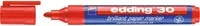 edding Pigmentmarker 30 nachfüllbarer Papiermarker in Rot und Blau mit Bullet-Spitze - Bild 1