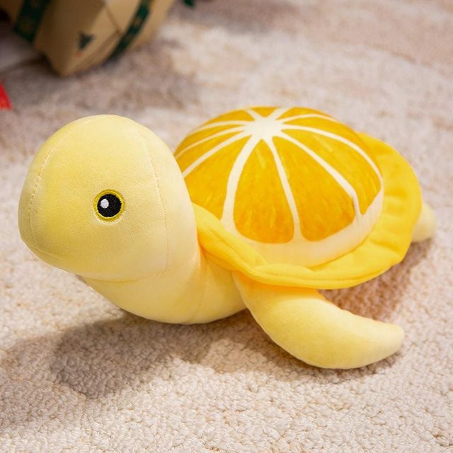 Kreative Zitronen-Schildkröten-Puppe, Plüschtier, Gelb, Grün - Bild 1