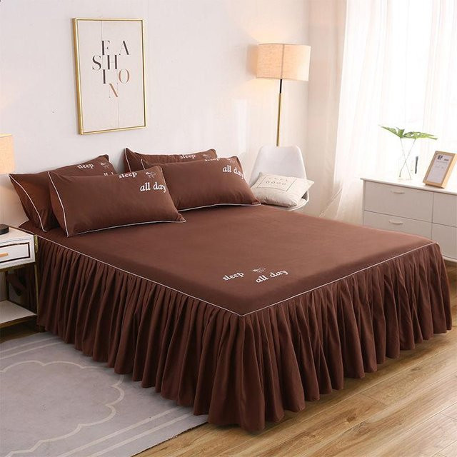 Super Six Matratzenschoner Bettrock in Braun aus Baumwolle und Polyester B/T: 120 x 200 cm - Bild 1