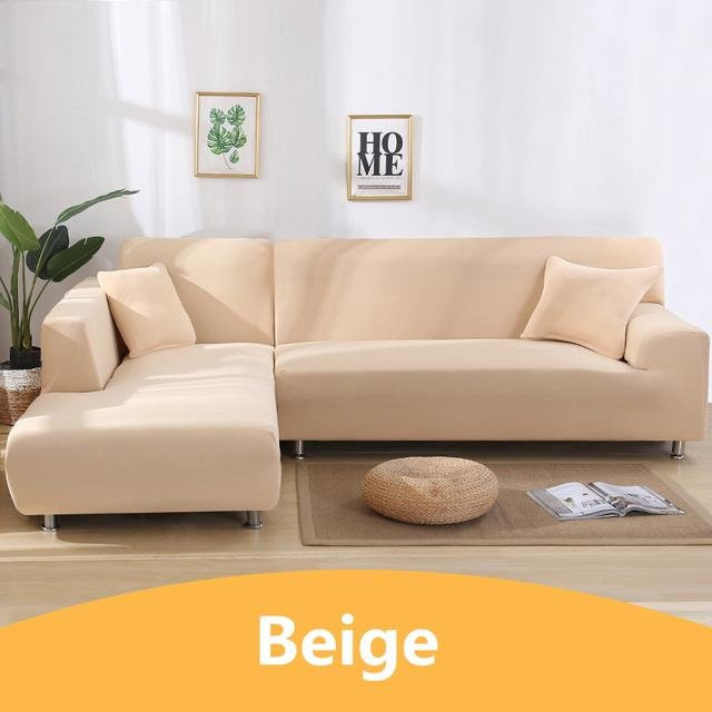 Housmife Elastischer Sofabezug aus Spandex in Beige für 1-Sitzer, Breite: 90-140 cm - Bild 1
