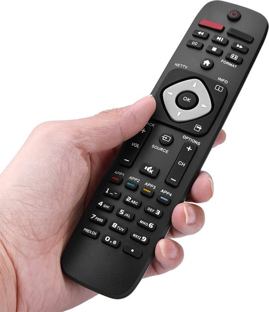 Universal TV Fernbedienung Ersatz URMT39JHG003 für Philips in Grau - Bild 1