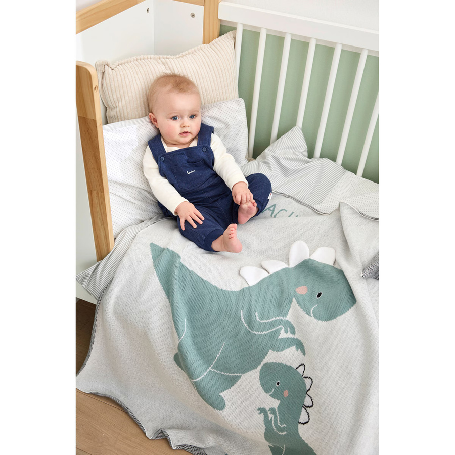 Bornino Home Babydecke Strick Beige aus Baumwolle B/B: 80 x 100 cm - Bild 2