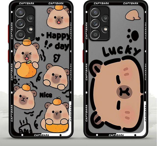 Niedliche Handyhülle mit Capybara Motiv für Samsung Galaxy A17 A52 A35 A16 A15 A52S A72 A14 A23 A34 A36 A53 A56 A55 A73 A33 A54 - Bild 1