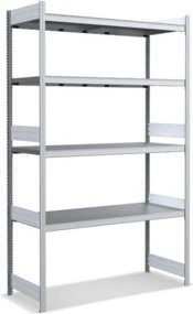 Bito Großfachregal-Set mit 4 Ebenen, verzinkt, Farbe: Silber, B/T/H: 156,2 x 62,4 x 250,0 cm - Bild 1