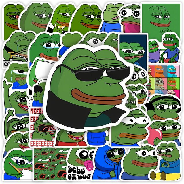 Wasserdichte Pepe Frosch Aufkleber von Binchi Outdoor Product in Multicolor für Handy, Laptop und Skateboard - Bild 1