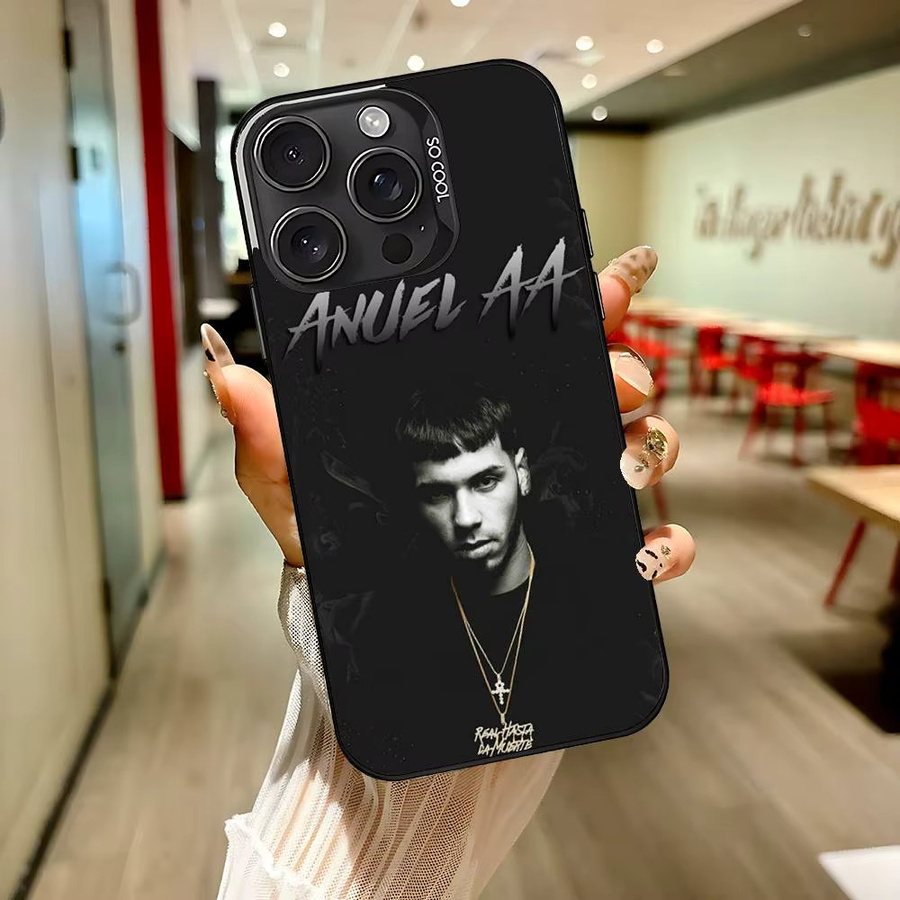 Stoßfeste Handyhülle im Anuel AA Design für Apple iPhone Modelle in Schwarz - Bild 5
