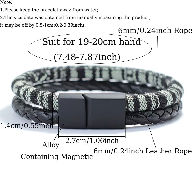 Noter Armband, Leder, Schwarz, Herren, Böhmen - Bild 2