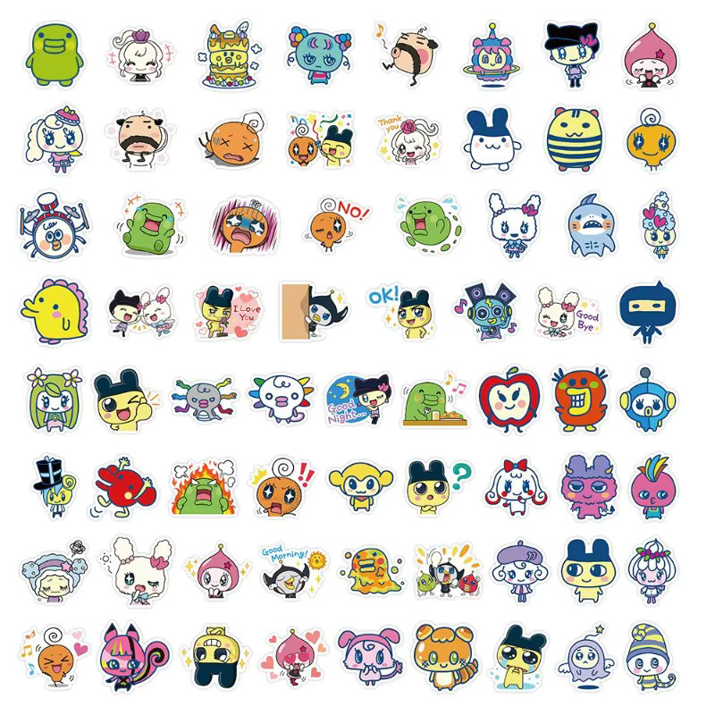 Bandai Tamagotchi Aufkleber, Mametchi Kuchipatchi, Vinylaufkleber - Bild 3